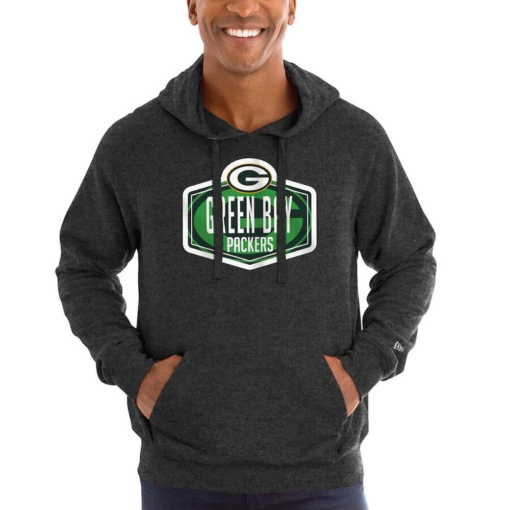 Green Bay Packers Sweater Men's XL Charcoal NFL Pullover Hoodie Sweatshirt New